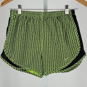 NIKE tempo print dri-fit running shorts neon Sz S